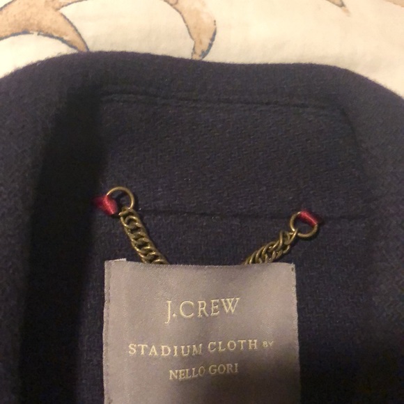 J. Crew Stadium Cloth Coat NAVY - Picture 6 of 11